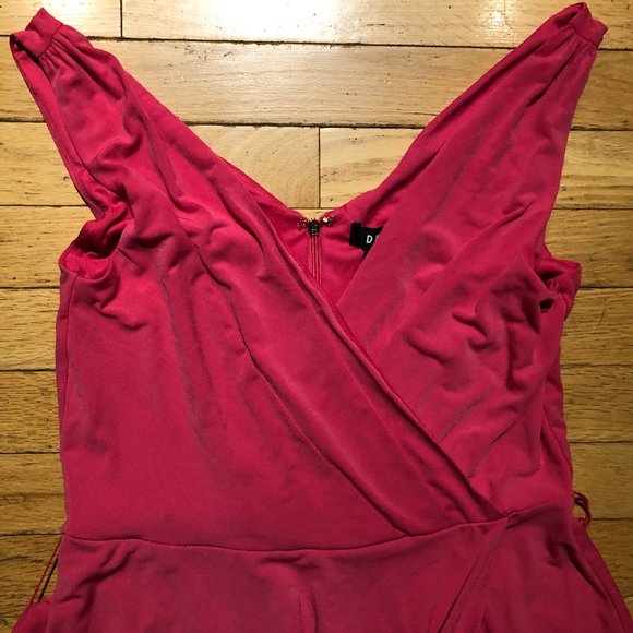 Brand New DKNY faux-wrap midi dress - Picture 6 of 10